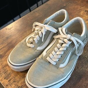 Vans Men's Beige Canvas Sneakers